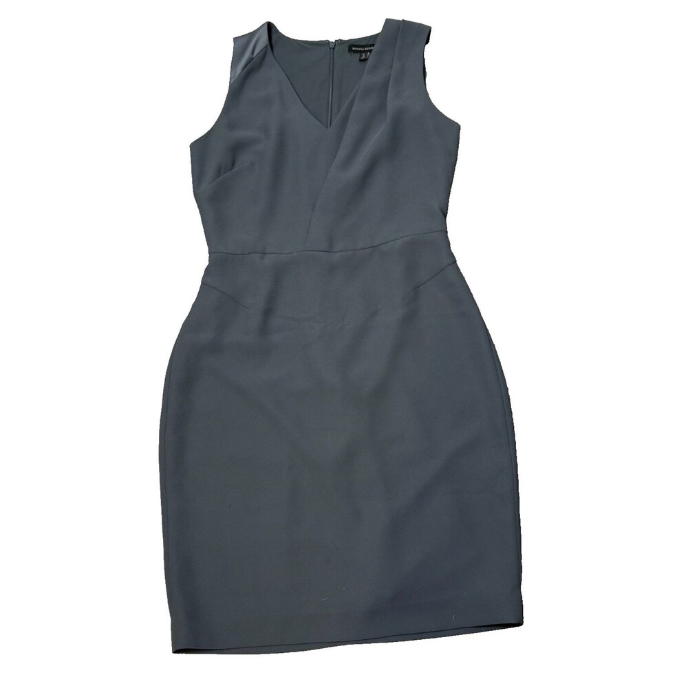 Banana Republic Sleeveless 6‎ Tall Sheath Cocktail Dress Gray Quiet Luxury